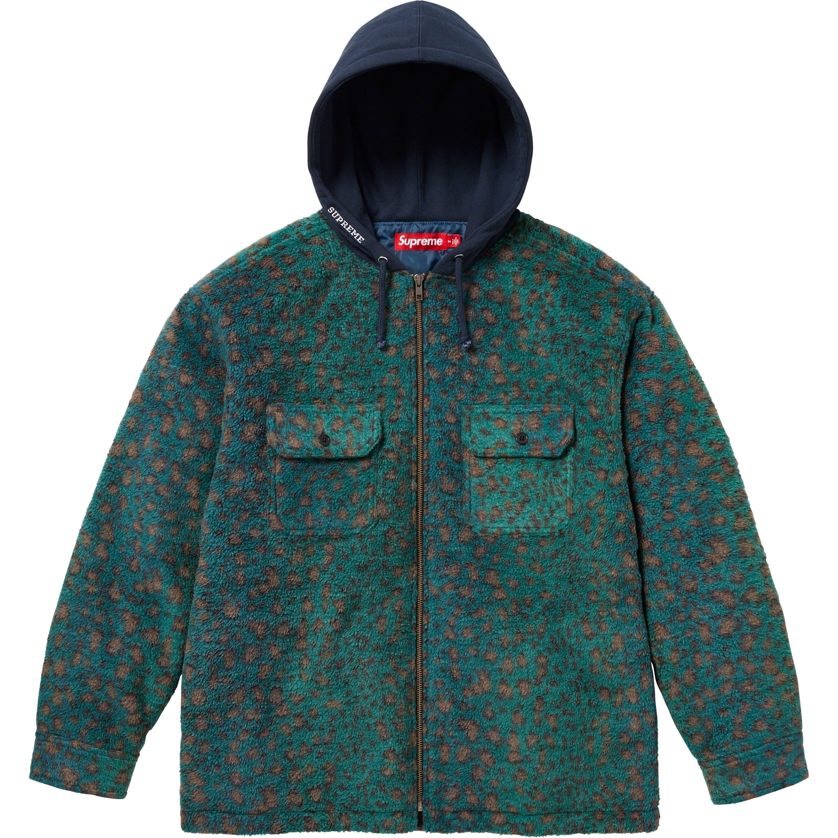 Fleece Zip Up Hooded Shirt view 3